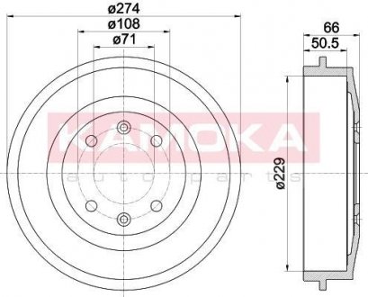 Тормозной барабан KAMOKA 104019