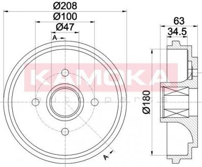 Тормозной барабан KAMOKA 104046