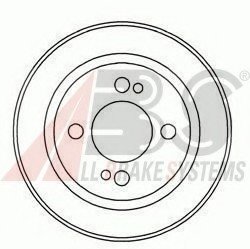 Гальмівний барабан задн. Accord/Civic/Integra (85-01) ABS 2346-S