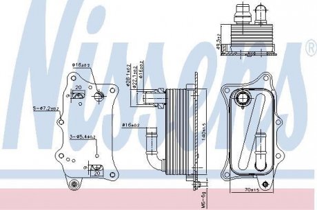Масляный радиатор NISSENS Nissens A/S 90918