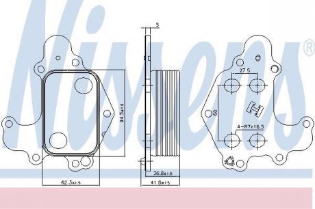 Олійний радіатор NISSENS Nissens A/S 90968