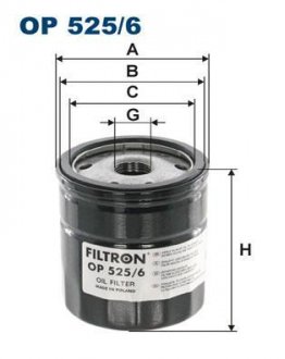 Олійний фильтр FILTRON WIX FILTERS OP525/6