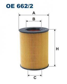 Масляний фільтр FILTRON WIX FILTERS OE662/2