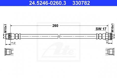 Тормозной шланг ATE 24524602603
