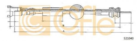 Тросик спидометра COFLE S21040 (фото 1)