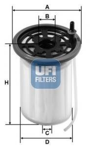Топливный фильтр UFI Filters 26.H2O.00 (фото 1)