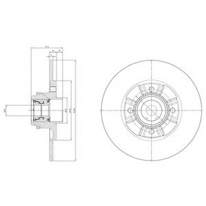 Тормозной диск Delphi BG9114RS