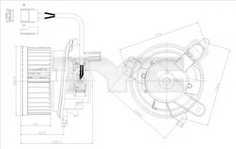 Вентилятор салона TYC 505-0002