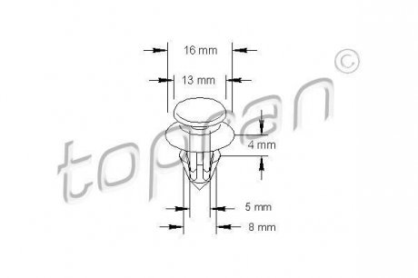 Пружинный зажим TOPRAN 205 808