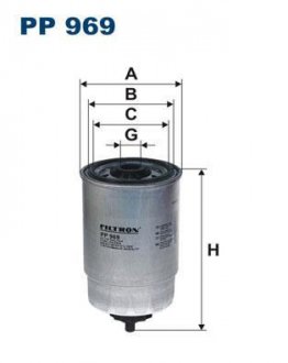 Топливный фильтр FILTRON WIX FILTERS PP969