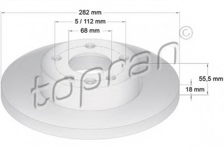 Тормозной диск TOPRAN 108 507