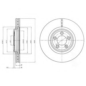 Тормозной диск Delphi BG4203C