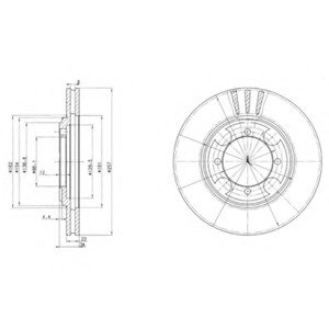 Тормозной диск Delphi BG2628