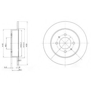 Тормозной диск Delphi BG3125