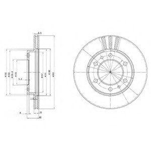 Тормозной диск Delphi BG2591