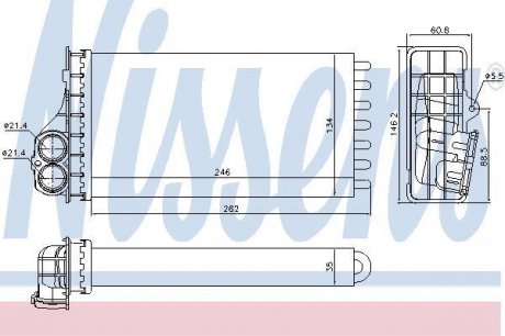 Радиатор пічки NISSENS Nissens A/S 707091