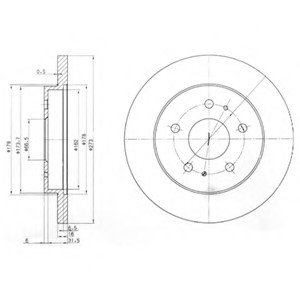 Тормозной диск Delphi BG3607