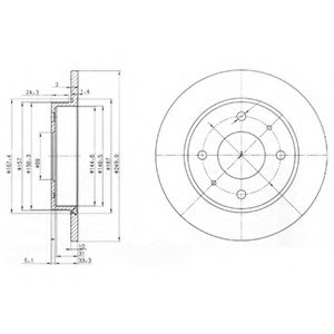 Тормозной диск Delphi BG3971