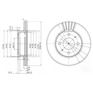 Тормозной диск Delphi BG3749