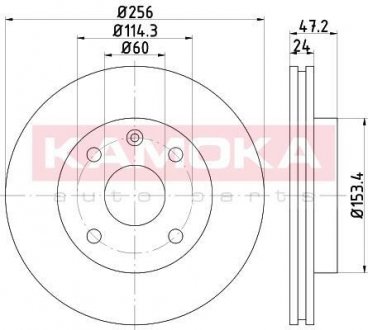 Тормозной диск KAMOKA 1032514