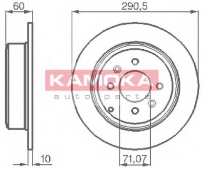 Тормозной диск KAMOKA 1031738