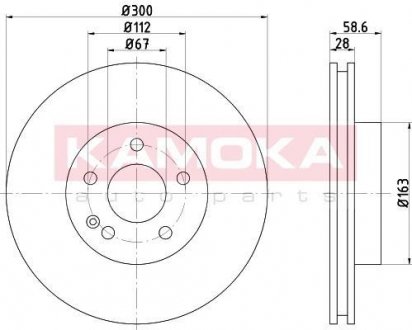 Тормозной диск KAMOKA 1031114 (фото 1)