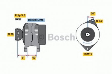 Генератор BOSCH 0 986 049 061