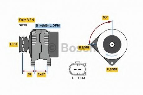 Генератор BOSCH 0 986 080 600