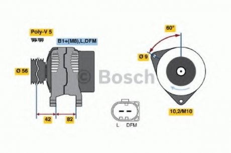 Генератор BOSCH 0 986 044 300