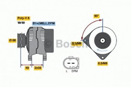 Генератор BOSCH 0 986 041 140