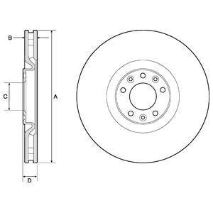 Тормозной диск Delphi BG4814C