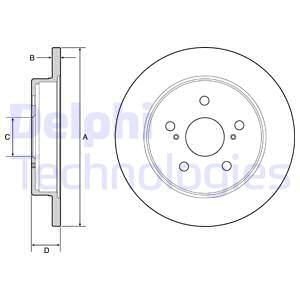 Тормозной диск Delphi BG4928C