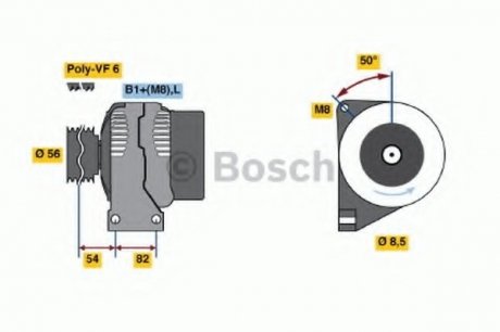 Генератор BOSCH 0 986 041 740