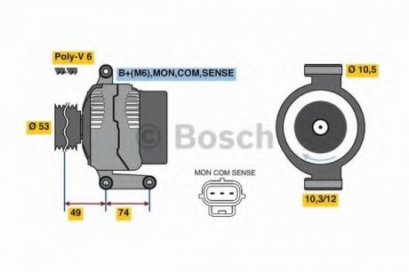 Генератор BOSCH 0 986 049 460