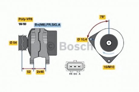 Генератор BOSCH 0 986 049 171