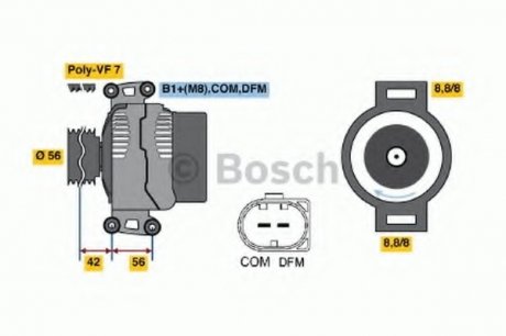 Генератор BOSCH 0 986 045 380