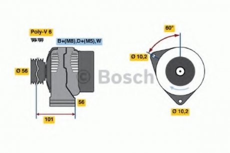 Генератор BOSCH 0 986 036 820