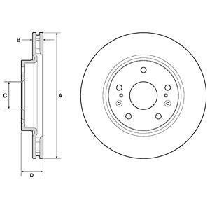 Тормозной диск Delphi BG4764C