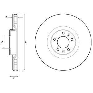 Тормозной диск Delphi BG4716C