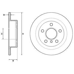 Тормозной диск Delphi BG4706C