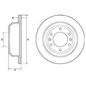 Тормозной диск Delphi BG4692C