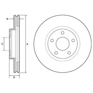 Тормозной диск Delphi BG4562C (фото 1)