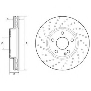 Тормозной диск Delphi BG4657C