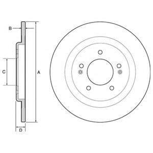 Тормозной диск Delphi BG4563C (фото 1)