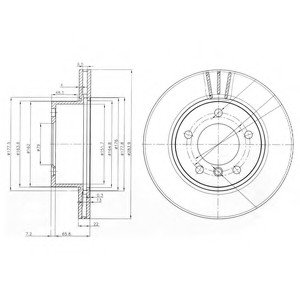 Тормозной диск Delphi BG3899C