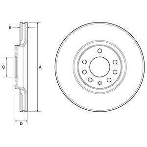 Тормозной диск Delphi BG3770C