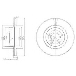 Тормозной диск Delphi BG2827C