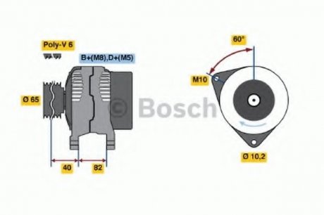 Генератор BOSCH 0 986 038 180