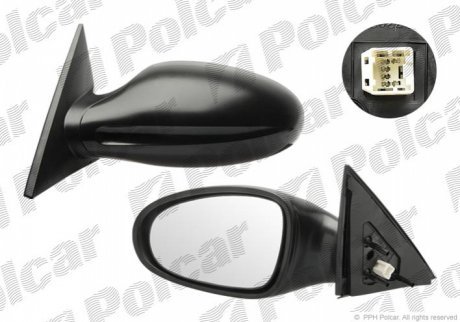 Дзеркало зовнішнє лівий ALTIMA, 01.05- POLCAR 275351