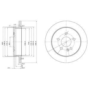 Тормозной диск Delphi BG3398